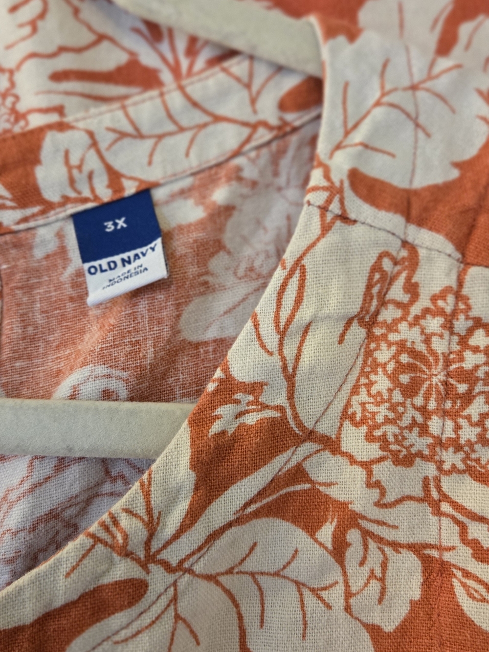 Old Navy Coral Maxi Skirt And Crop Top with White Floral Print - Picture 3 of 4